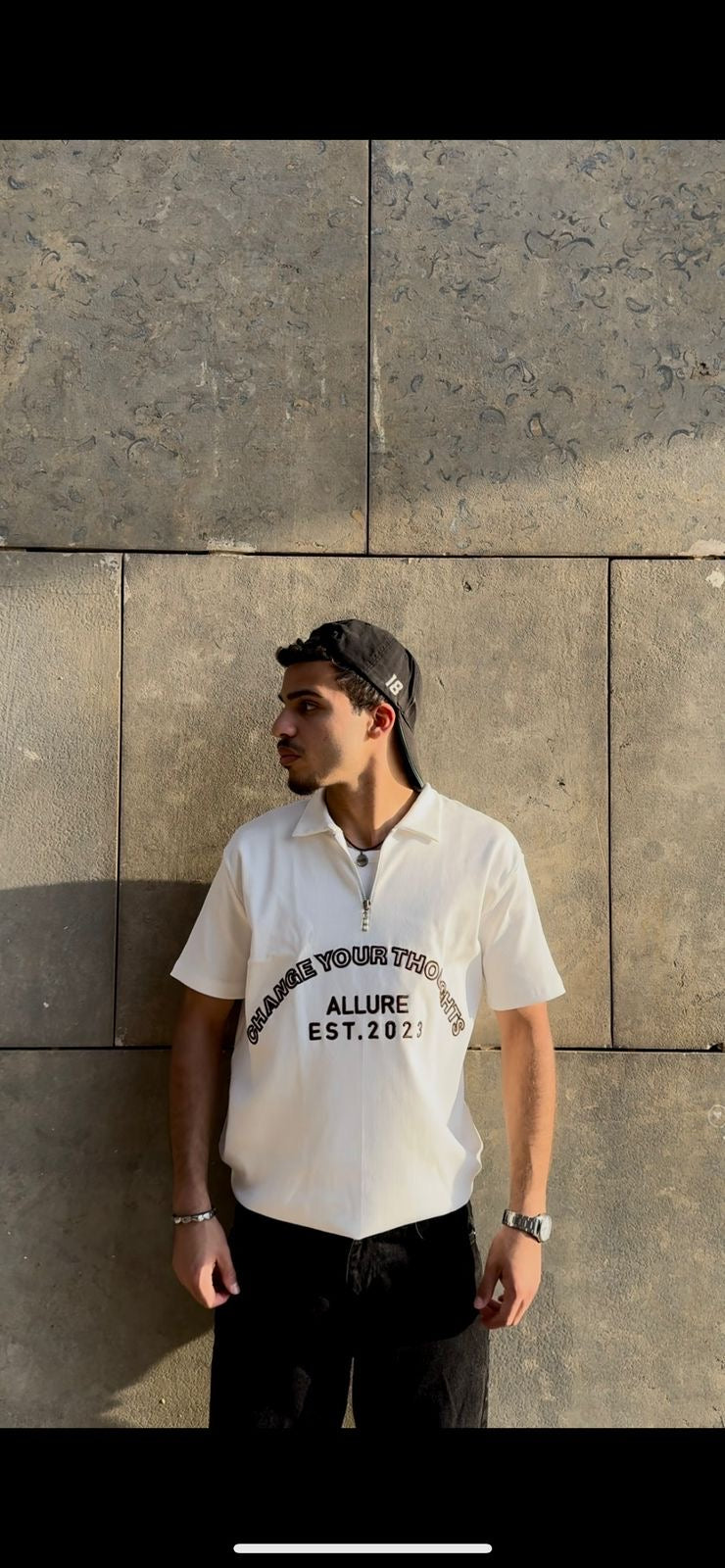 Change your thoughts white T